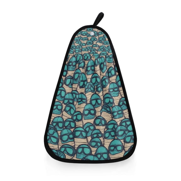 Diving Goggles Pattern Hanging Towel Hand Towel 16.53x12.20in Quick-Drying for Kitchen and Bathroom Use