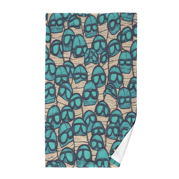 Diving Goggles PatternBath Towel 100% Cotton Soft Thick High Absorbency Hand Face Towel Single Pack 16x28in