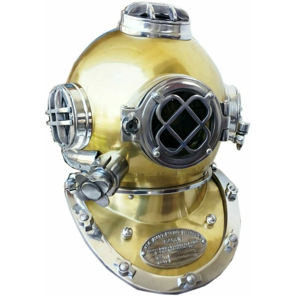 Diving Helmet Antique Vintage Divers Solid Steel US Navy Mark V 18" replica