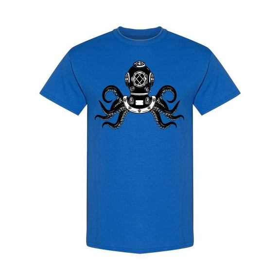 Diving Helmet Octopius T-Shirt Men -Image by Shutterstock, Male Medium