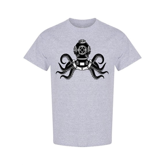 Diving Helmet Octopius T-Shirt Men -Image by Shutterstock, Male XX-Large