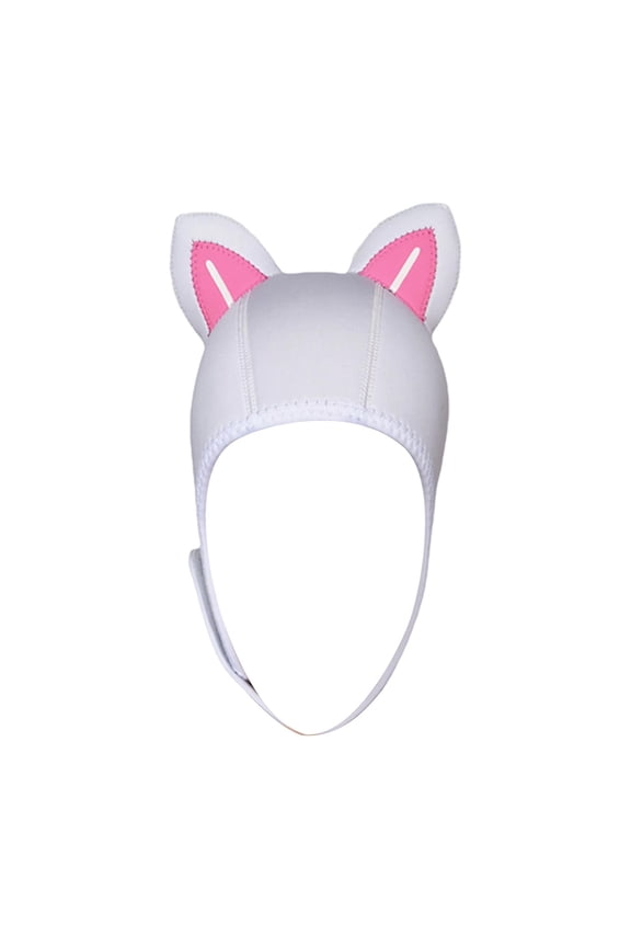 Diving Hood Thermal Surfing Hood 3mm Neoprene Hood Convenient to Wear and Take Off with Chin Strap Surfing Hat for Men Women Girls White