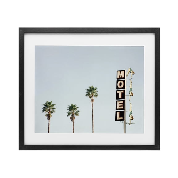 Stupell Industries Diving Ladies Motel Sign Black Framed Print Under Glass, design by Sisi and Seb