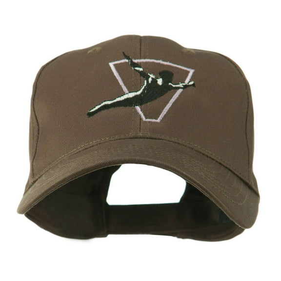 Diving Man Logo Embroidered Cap - Brown OSFM