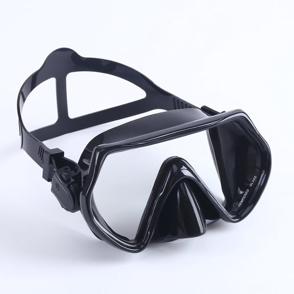 Diving Mask Snorkel Goggles for Adults, Swimming Goggles with Nose Cover Anti-Fog 180 Wide View Scuba Mask Snorkling Gear Tempered Glass17*10.5*7cm