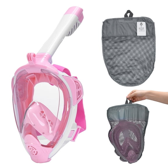 Diving Mask Snorkeling Set, Silicone Face Mask with Anti Fog Lenses and Adjustable Straps, Clear Vision Swimming Goggles for Ocean Pool and Underwater Exploration