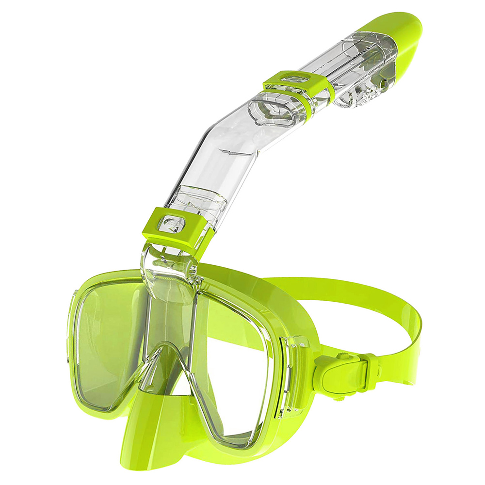 Diving Masks Foldable Anti-Fog Snorkel Mask Set with Full Dry Top ...