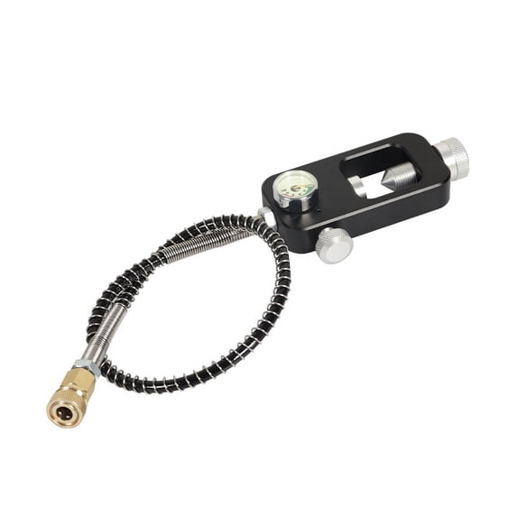 Diving Oxygen Tank Refill Adapter - Professional Scuba Cylinder Fill Station Accessory | Aluminum Alloy Charging With Hose, Gauge, And Quick Connect For PCP Airgun, Paintball, Underwater Breathing