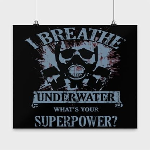 Underwater Superpower Art - Ocean Enthusiasts - 13x13 Poster Print - Nautical Decor