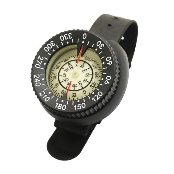 Diving Sighting Wrist Compasses Outdoor Waterproofs Luminously Dials Compasses with Adjustable Strap Wristband Compasses