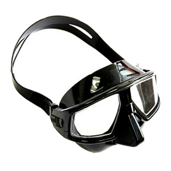 Diving Snorkel Waterproof Fog with Nose Cover Eyewear for Diving Beginner black
