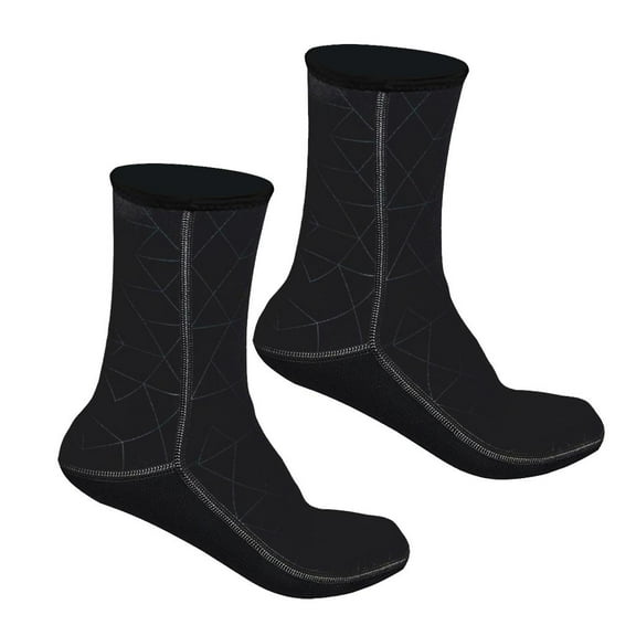 Diving Socks 3mm Neoprene Beach Water Socks, Surfing Booties Kayaking Slip Black XL