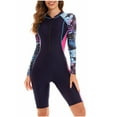 thumbnail image 1 of Diving Suit Womens Sports Jumpsuit Bodysuit Conservative Sun Protection Swimsuit Urfing Suit, 1 of 5