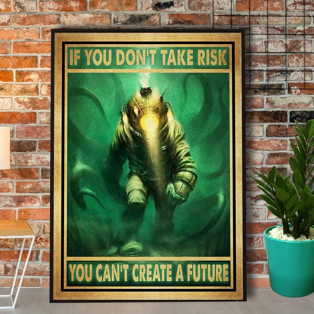 Diving If You Don'T Take Risk Paper Poster Poster Wall Art NO FRAMED ...