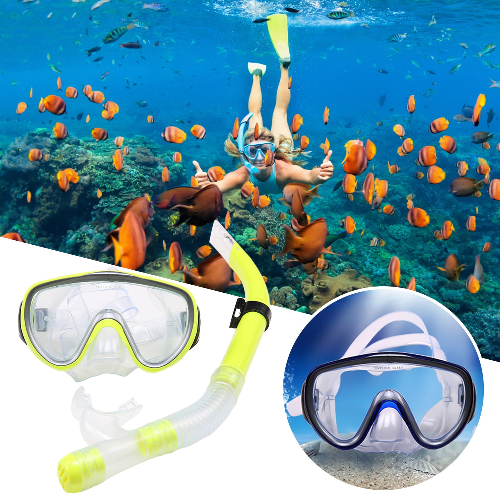 Divingmask Environmentalprotection Diving Breathing Tube Set Diving Snorkeling Equipment Ring