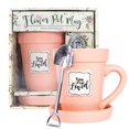thumbnail image 1 of Peach Flower Pot Mug - &ldquo;You&rsquo;re Loved&rdquo; Without Scripture, 1 of 6