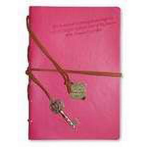 Leather Wrapped Journal - Proverbs 31 With Key Charm Pink
