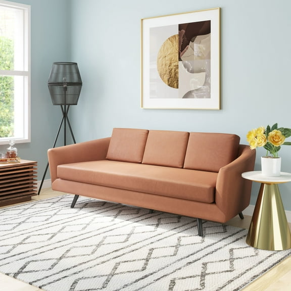 Divinity Sofa Brown Sofa, Modern Style, Seats up to 3, Plywood, Indoor Living