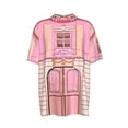 thumbnail image 1 of Divino Architectural Motif Short Sleeve Button Shirts, Pink - Medium, 1 of 1