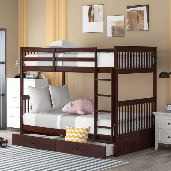 Divisible Bunk Bed & Slat Kit - Convenient for Space Organization