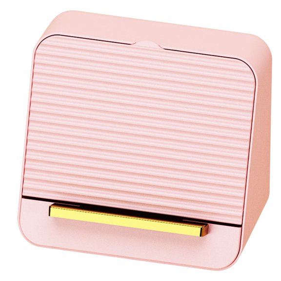 Divisional Large Capacity Storage Rack, Pink ABS Dust-Proof Organizer for Lipstick and Cosmetics, ABS