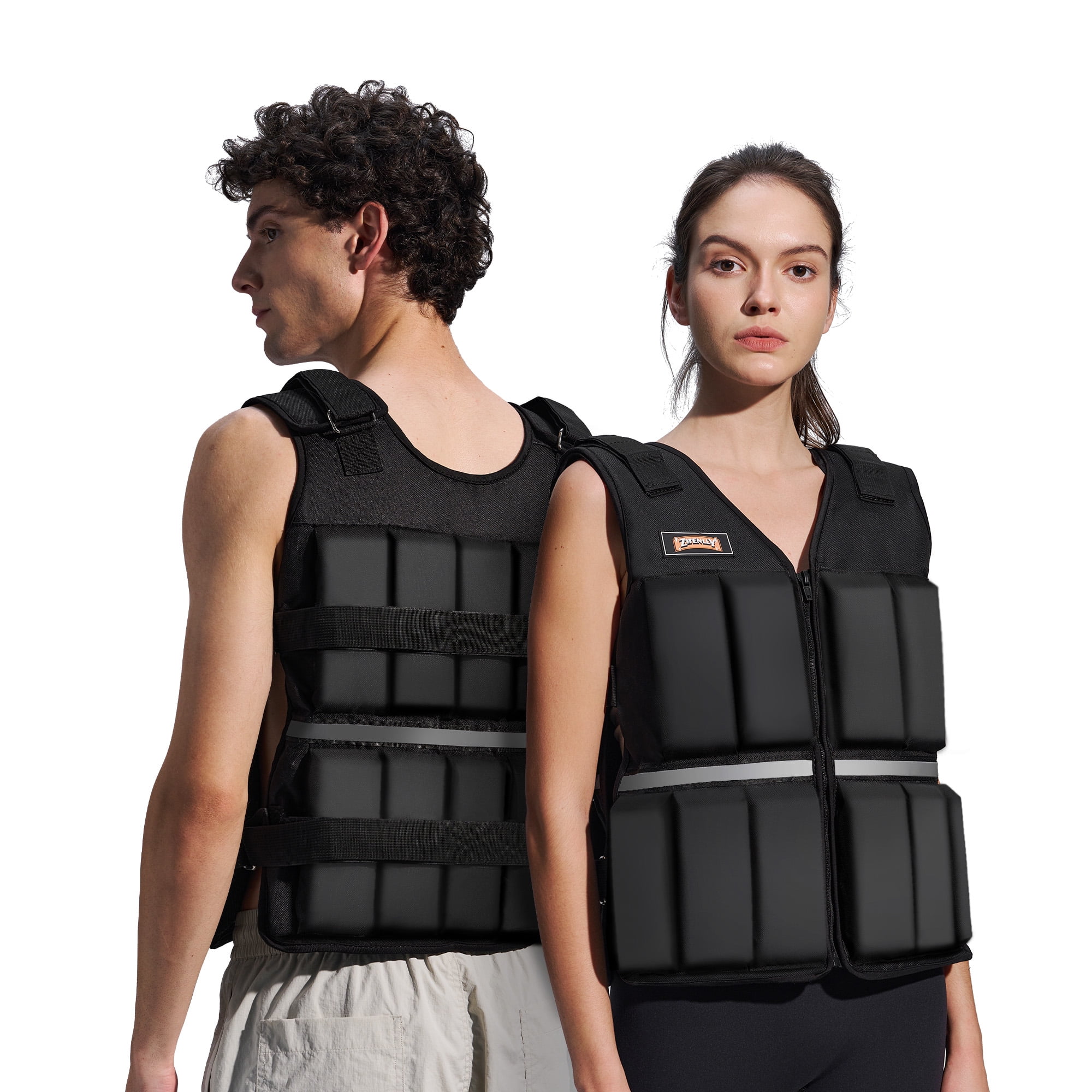 Divmystery Weighted Vest Men 25lbs Weights with Reflective Stripe, Weighted vest for Women Workout Equipment for Strength Training Running