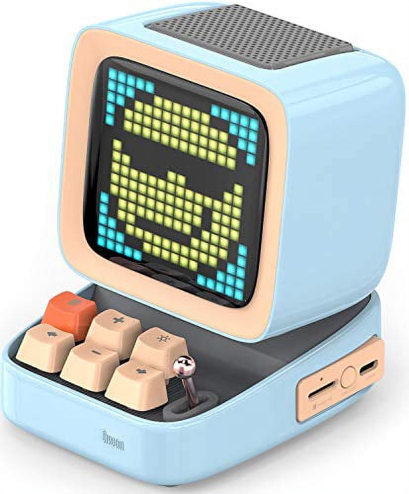 Divoom Ditoo Retro Pixel Art Game Bluetooth Speaker with 16X16 LED App Controlled Front Screen (Blue) ?