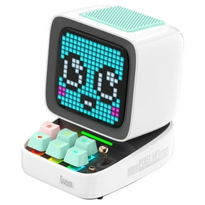 Divoom Ditoo Retro Pixel Art Game Bluetooth Speaker with 16X16 LED App controlled Front Screen (Pink)