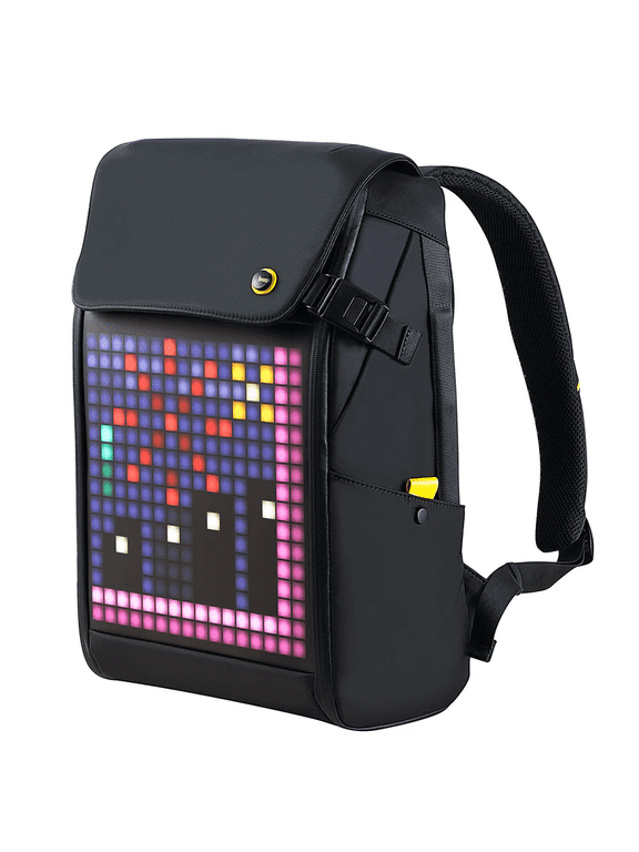 Pixoo M LED Backpack - Customizable LED Screen for Anime Raves and Motorcycles Smart Stylish and Functional Backpack with Bluetooth for Adults