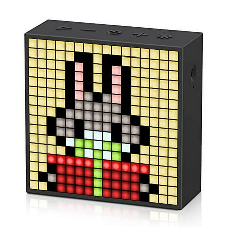Divoom Timebox Evo Portable Bluetooth Pixel Art Speaker with 256 Programmable LED Panel 3.9 x 1.5 x 3.9 inches - Black