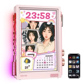 Divoom Times Frame 10.1" Smart Pixel Display, White, Wi-Fi App Control, RGB LEDs