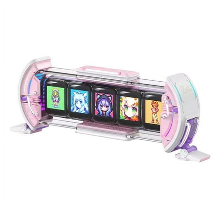 Divoom Times Gate - Cyberpunk Gaming Setup Digital Clock with Smart APP Control, WiFi Connect, RGB LED Display, Personalized Dashboard, Pixel Art for Gaming Room & Office Decor(Sliver)
