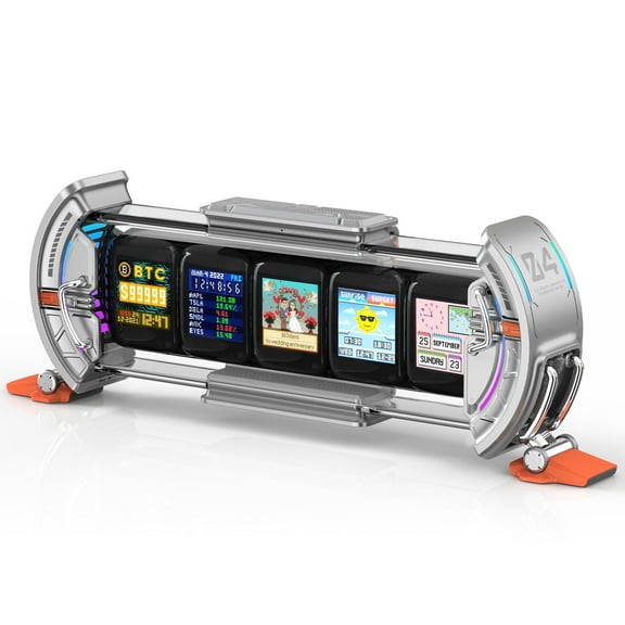 Divoom Times Gate Cyberpunk Digital Clock with Smart App Control, WiFi, RGB LED Lighting, Personalized Dashboard