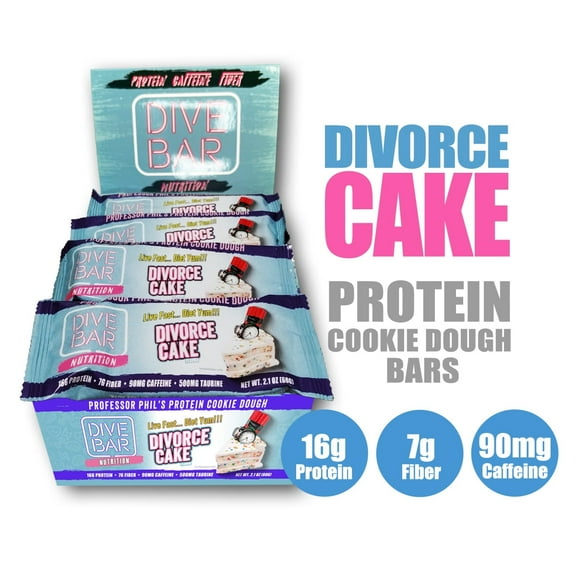 Divorce Cake Caffeinated Protein Bar - Dive Bar Nutrition - 6 Pack