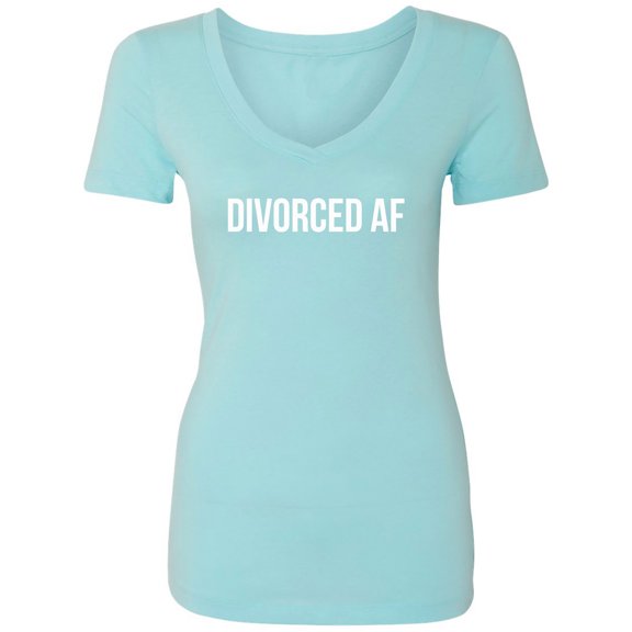 Divorced AF Womens V-Neck T-Shirt