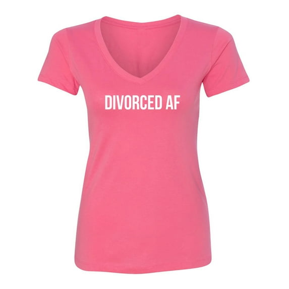 Divorced AF Womens V-Neck T-Shirt