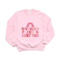 thumbnail image 1 of Divorced Parents Survivor Funny Family Humor Graphic Kid Child Teen Adult Sweatshirt, for men & women, up to size 5XL, 1 of 3