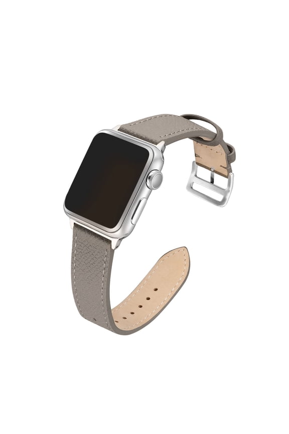 Epsom Leather Watch Band for Apple Watch – Black Strap 41/40/38mm Unisex