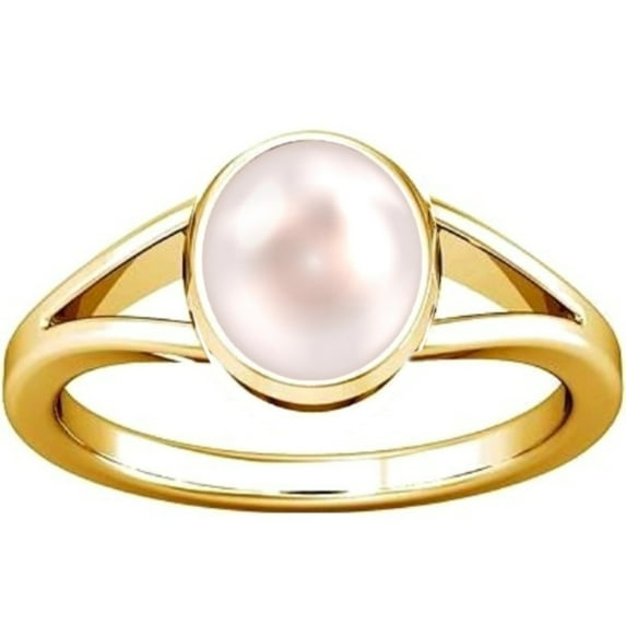 Divya Shakti 10.25-10.50 Carat Pearl Moti Gemstone Panchdhatu Ring For Men & Women