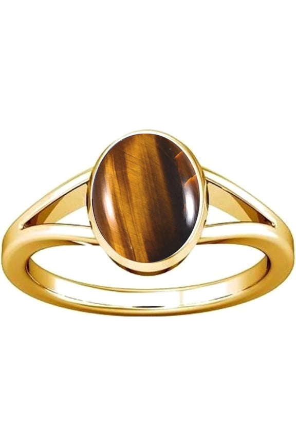 10.25-10.50 Carat Tiger's eye Chitti Gemstone Panchdhatu Ring For Men & Women