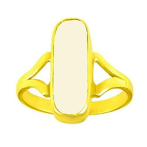 Divya Shakti 10.25-10.50 Carat White Coral Moonga Munga Gemstone Panchdhatu Ring For Men & Women