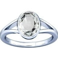 thumbnail image 1 of Divya Shakti 10.25-10.50 Carat White Sapphire Safed Pukhraj Gemstone Silver Ring for Mens & Womens (12.5), 1 of 5