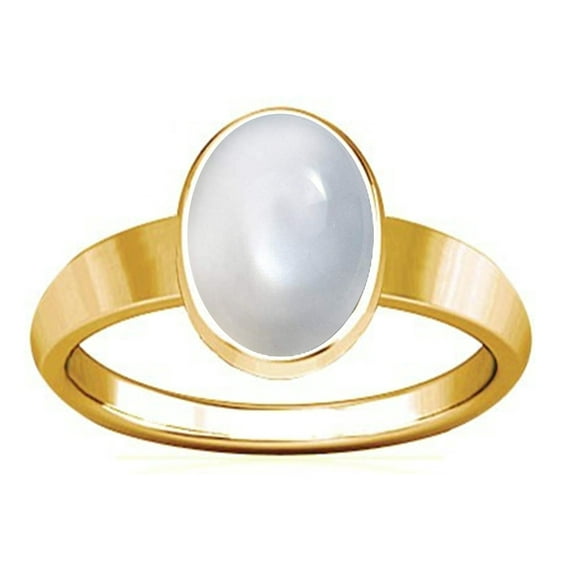 Divya Shakti 11.25-11.50 Carat Moonstone Plain Design Ring (Chandramani Panchadhatu Plain Design Ring)(6.75)