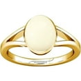 thumbnail image 1 of Divya Shakti 11.25-11.50 Carat Oval White Coral Moonga Munga Gemstone Panchdhatu Adjustable Ring for Mens & Womens, 1 of 5