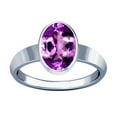 thumbnail image 1 of Divya Shakti 12.25-12.50 Carat Amethyst Silver Plain Design Ring ( Kataila Jamunia Gemstone Silver Plain Design Ring )(10.5), 1 of 4