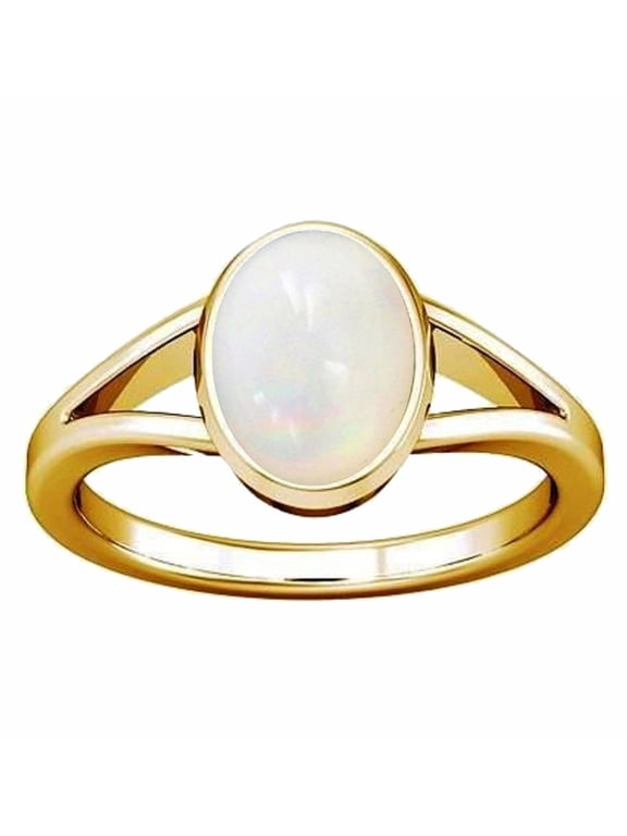12.25-12.50 Carat Opal White Opal Gemstone Panchdhatu Ring For Men & Women