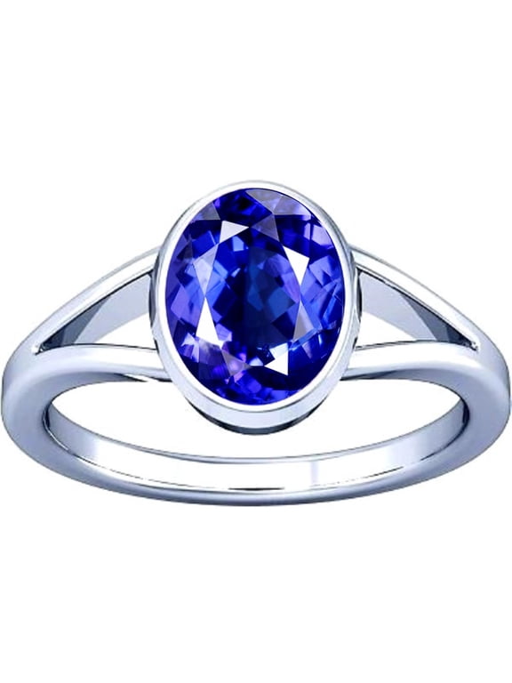 12.25-12.50 Carat Tanzanite Gemstone Silver Ring For Men & Women