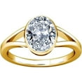 thumbnail image 1 of Divya Shakti 3.25-3.50 Carat American Diamond Oval Zircon Panchdhatu Ring For Men & Women, 1 of 5