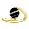 thumbnail image 1 of Divya Shakti 3.25-3.50 Carat Black Chalcedony Sulemani Hakik Gemstone Panchdhatu Ring for Women, 1 of 5