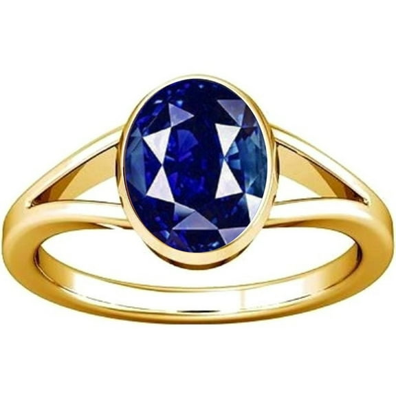 Divya Shakti 3.25-3.50 Carat Blue Sapphire Neelam Nilam Gemstone Panchdhatu Ring For Men & Women